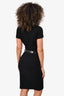 Gucci Black Wool Belted Shift Dress Size M