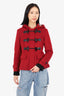 Burberry Brit Red Wool Duffel Coat Size 6