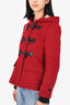 Burberry Brit Red Wool Duffel Coat Size 6