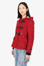 Burberry Brit Red Wool Duffel Coat Size 6