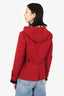 Burberry Brit Red Wool Duffel Coat Size 6