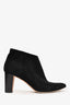 Manolo Blahnik Black Suede Pointed Toe Heeled Ankle Boots Size 40