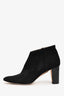 Manolo Blahnik Black Suede Pointed Toe Heeled Ankle Boots Size 40