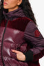 Moncler Burgundy Velvet/Nylon Down 'Elanion' Jacket Size 2