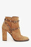 Valentino Brown Suede Rockstud Boots Size 38