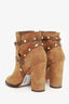 Valentino Brown Suede Rockstud Boots Size 38