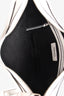 Versace White Leather Zip Detail Mini Hobo Bag With Strap