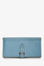 Hermès 2011 Blue Jean Epsom Leather Bearn Long Wallet (As Is)