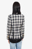 Smythe White/Black Plaid Print Blazer Size 2