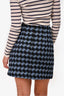 Sandro Blue/Black Tweed Patterned Skirt Size 38