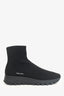 Prada Black Knit Fabric Logo Sock Runner High Top Sneaker Size 39