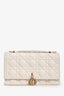 Christian Dior 2024 White Leather Cannage My Dior Top Handle Bag