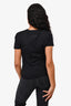 MM6 Black Cotton V-Neck T-Shirt Size M