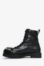 Rochas Black Crystal Embellished Combat Boots Size 39