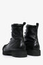 Rochas Black Crystal Embellished Combat Boots Size 39