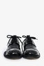 Loewe Black Distressed Leather Look Studded Oxfords Size 40