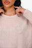 TWP Boy Crew Light Pink Cashmere Knit Sweater Size XL