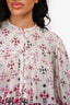 Isabel Marant Etoile White/Purple Printed 'Salika' Top Size 34