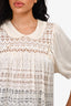 Simone Rocha Cream Crochet Knit Top Size L