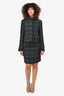 Akris Punto Black/Green Tweed Jacket Size 6 + Skirt Size 4 Set