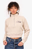 Kith Cream Cable Knit Cropped Half Zip Sweater Size S