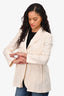 Salvatore Ferragamo Cream Silk Blazer Size 40