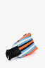 Prada Orange/Blue/Black Canvas Logo Triangle Pouch (Altered)