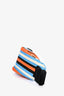 Prada Orange/Blue/Black Canvas Logo Triangle Pouch (Altered)