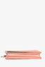 Christian Dior 2019 Pink Satin Cannage Wallet on Chain