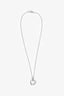 Gucci Sterling Silver Bamboo Heart Necklace