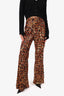 Balmain Yellow/Black Sequins Wide Leg Pants Size 40