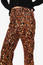 Balmain Yellow/Black Sequins Wide Leg Pants Size 40