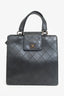 Pre-Loved Chanel™ 1996-97 Black Leather Matelasse Coco Mark Tote