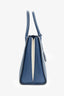 Prada Navy Saffiano Leather Bibliothèque Handle Bag with Strap