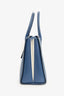 Prada Navy Saffiano Leather Bibliothèque Handle Bag with Strap