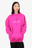 Balenciaga Pink Logo Print Hoodie Size XS Mens