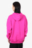 Balenciaga Pink Logo Print Hoodie Size XS Mens