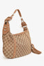 Gucci Beige/Camel GG Canvas Medium Techno Horsebit Hobo Bag