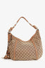 Gucci Beige/Camel GG Canvas Medium Techno Horsebit Hobo Bag