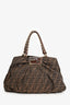 Fendi Tobacco Zucca Canvas Small Mia Shoulder Bag