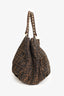 Fendi Tobacco Zucca Canvas Small Mia Shoulder Bag