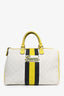 Gucci Cream/Yellow Coated Canvas Boston Bag (As Is)