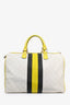 Gucci Cream/Yellow Coated Canvas Boston Bag (As Is)