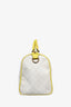 Gucci Cream/Yellow Coated Canvas Boston Bag (As Is)