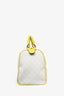 Gucci Cream/Yellow Coated Canvas Boston Bag (As Is)