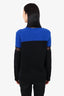 Red Valentino Black/Blue Wool Ribbed Lace Detail Sweater Size S