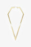 Gucci Gold Tone Large Single Triangle-shaped Earring