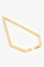 Gucci Gold Tone Large Single Triangle-shaped Earring