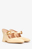 Bottega Veneta Beige Patent 'Comet' Mary Jane Heels Size 36