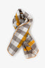 Hermès Grey/Yellow Printed Silk 'Mors et Gourmettes' Double Faced 90cm Scarf